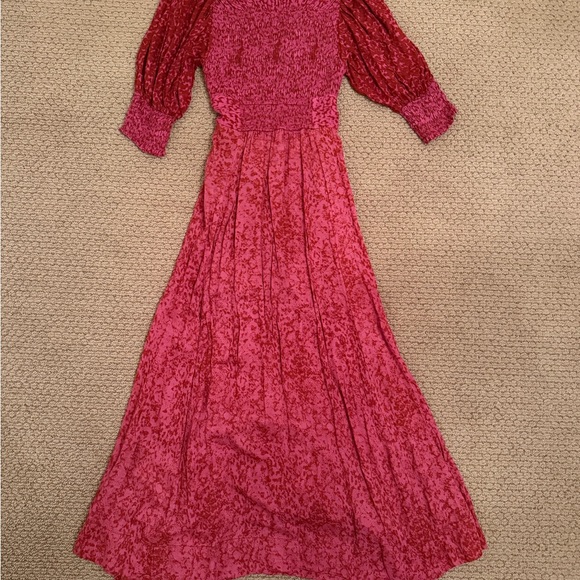 Elegant Free People Red Button-Down Maxi Dress - Picture 6 of 9